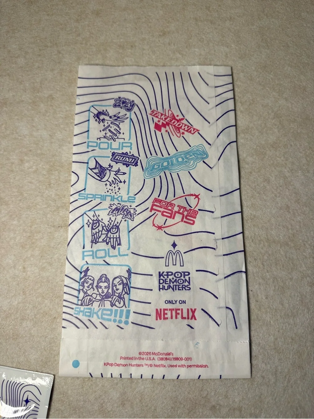 McDonalds 2026 Kpop Demon Hunters Huntrix Trio Rare Holographic & Seasoning